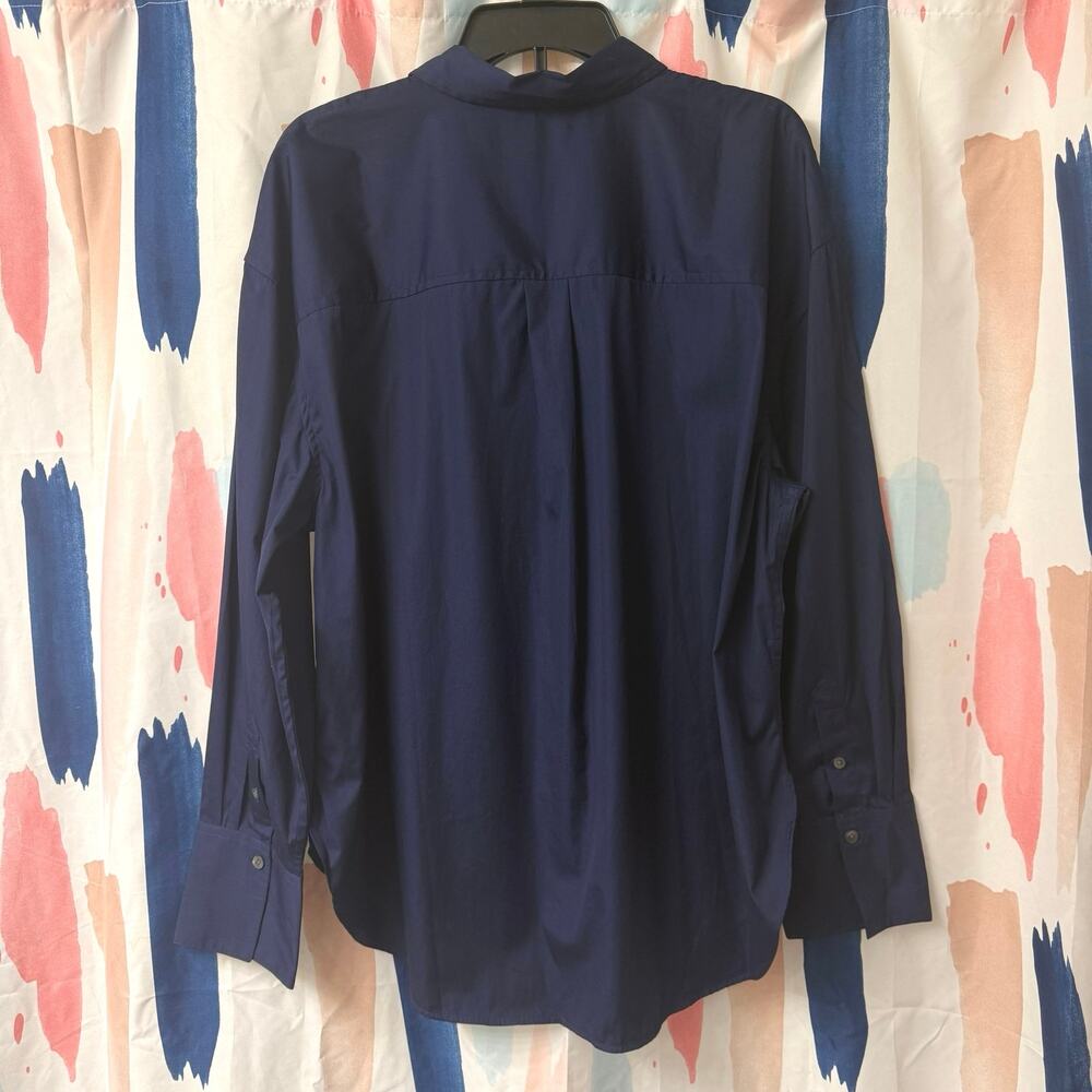 Madewell Relaxed Button-Up Shirt in Deep Cobalt Blue Size XXL - Picture 9 of 14